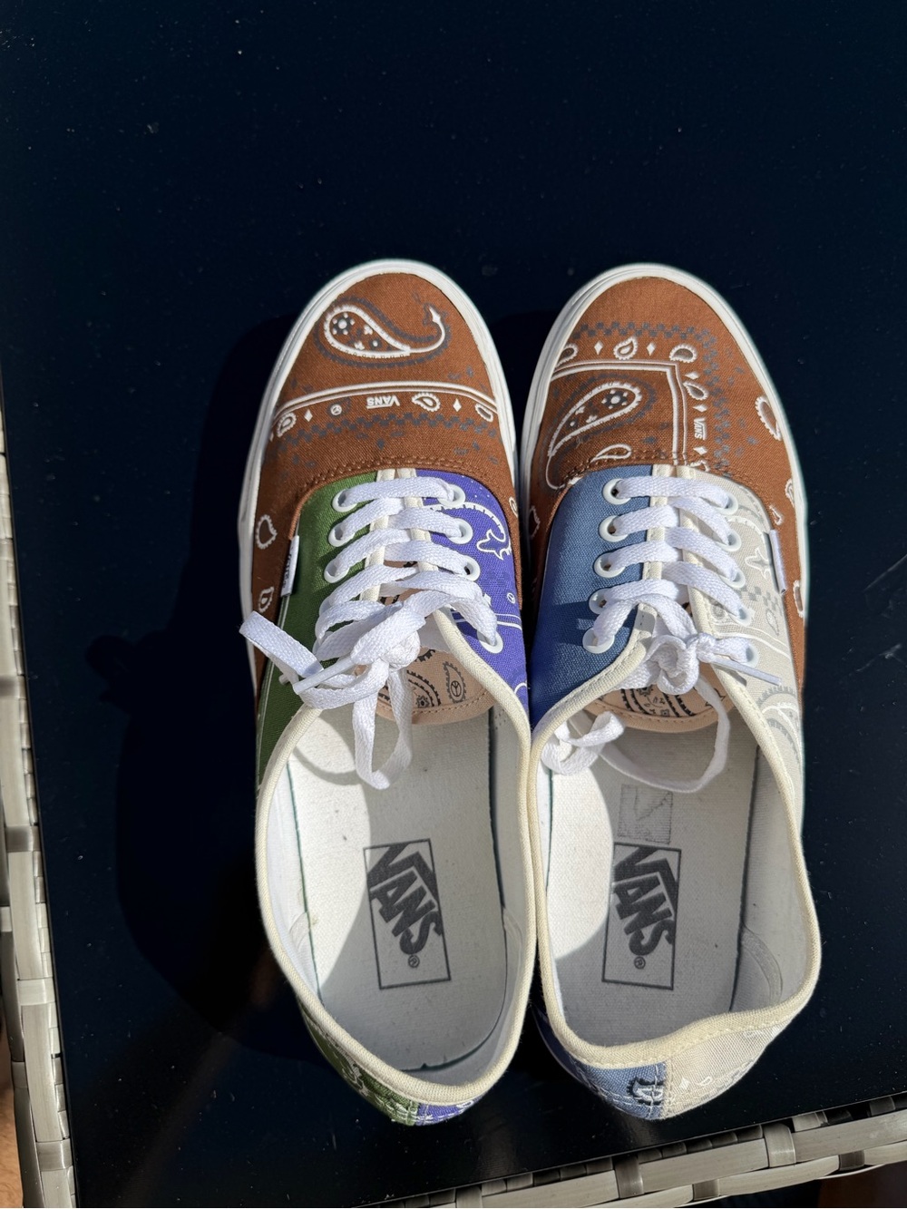 Vans Low Top Sneakers - Brown, Green, Blue, Cream
